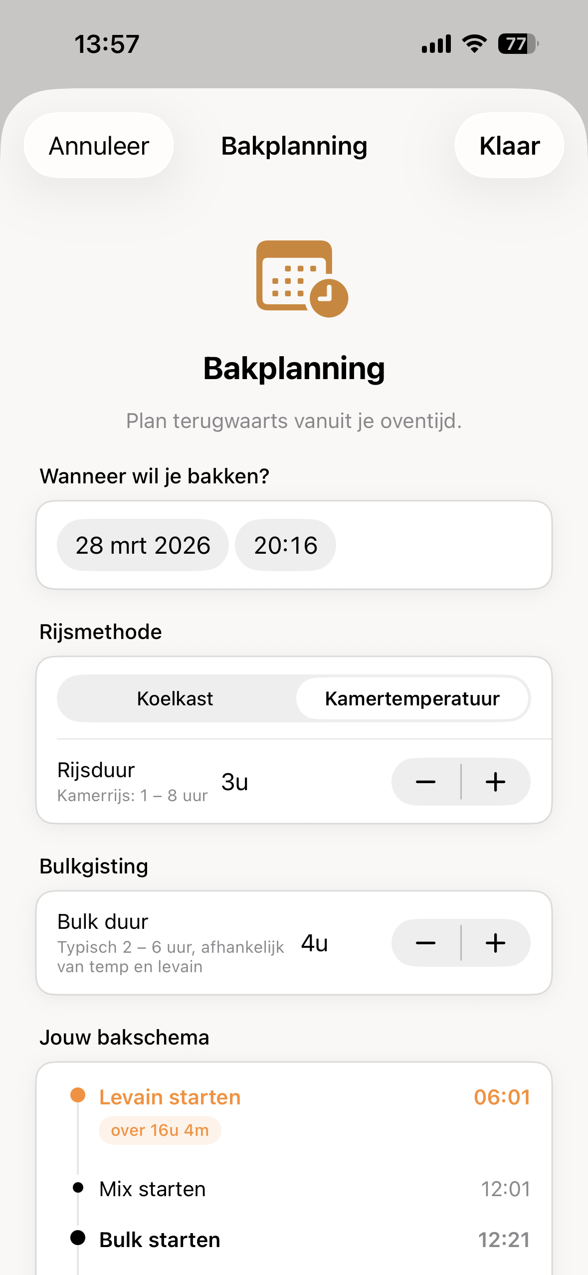 Bloom – Bakplanning